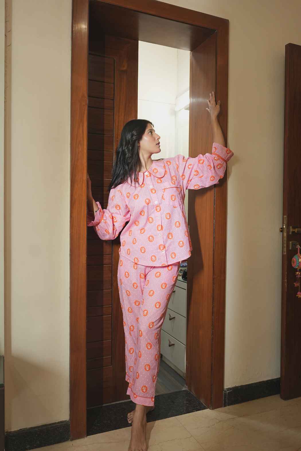 Blushing rose 100% cotton dobby PJ set