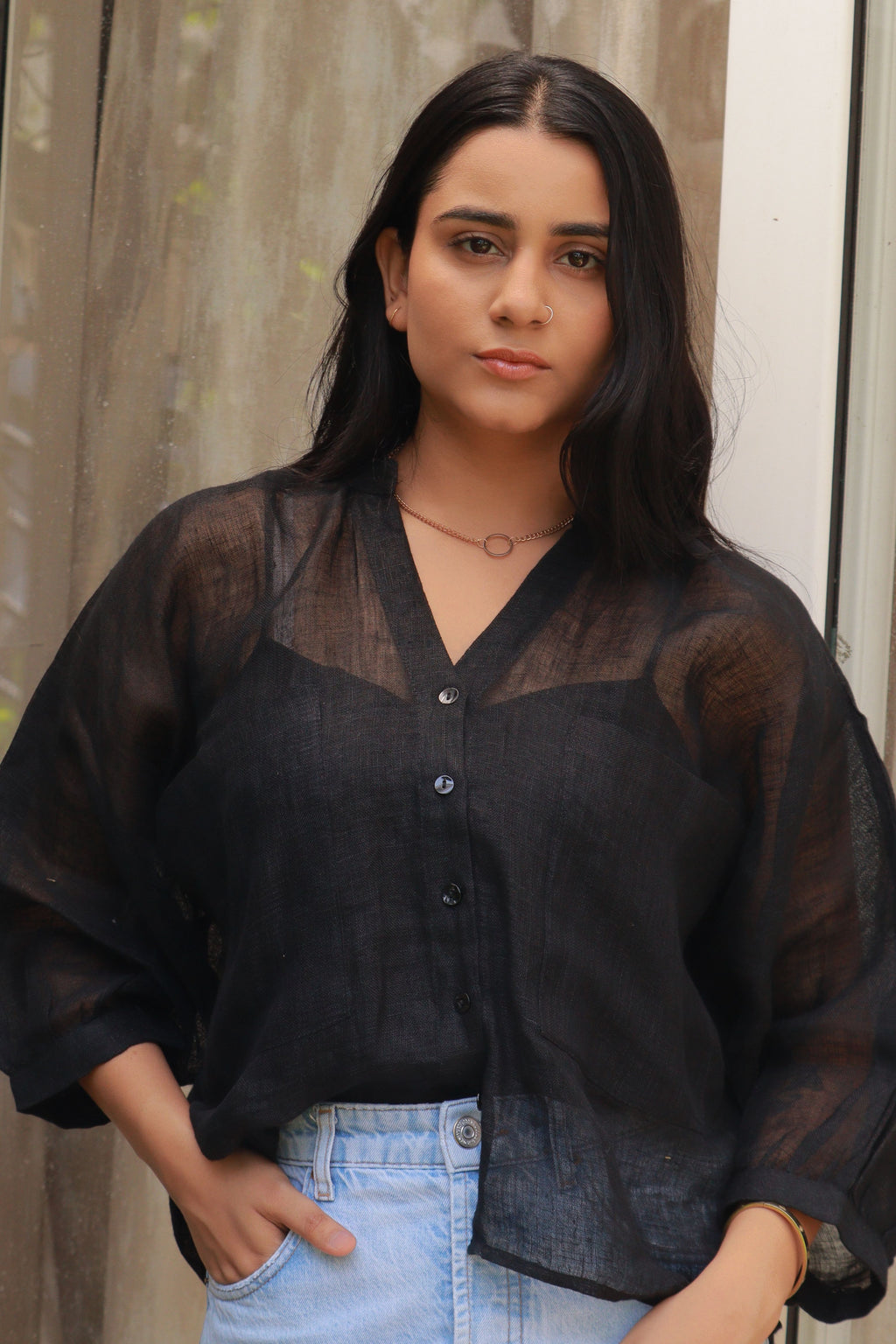 Suhana-Oversized Big Pockets Shirt