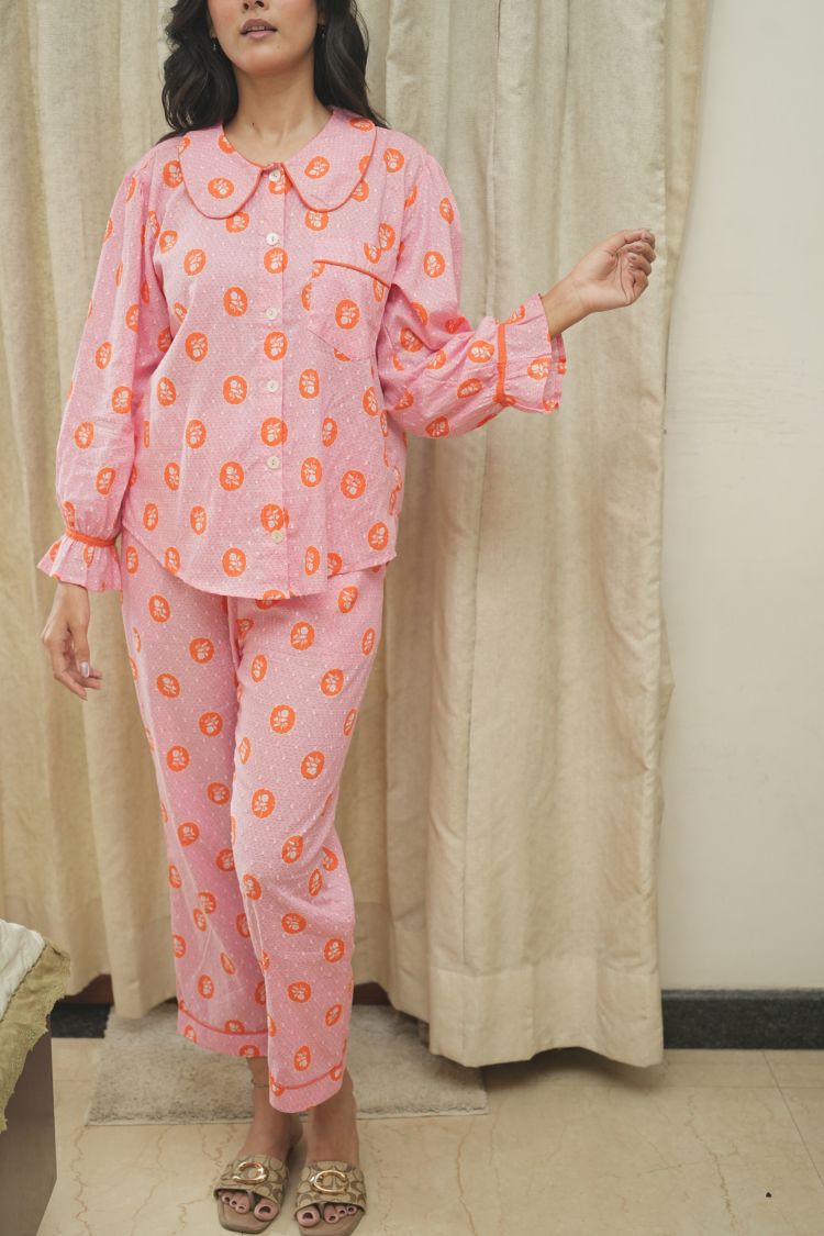 Blushing rose 100% cotton dobby PJ set
