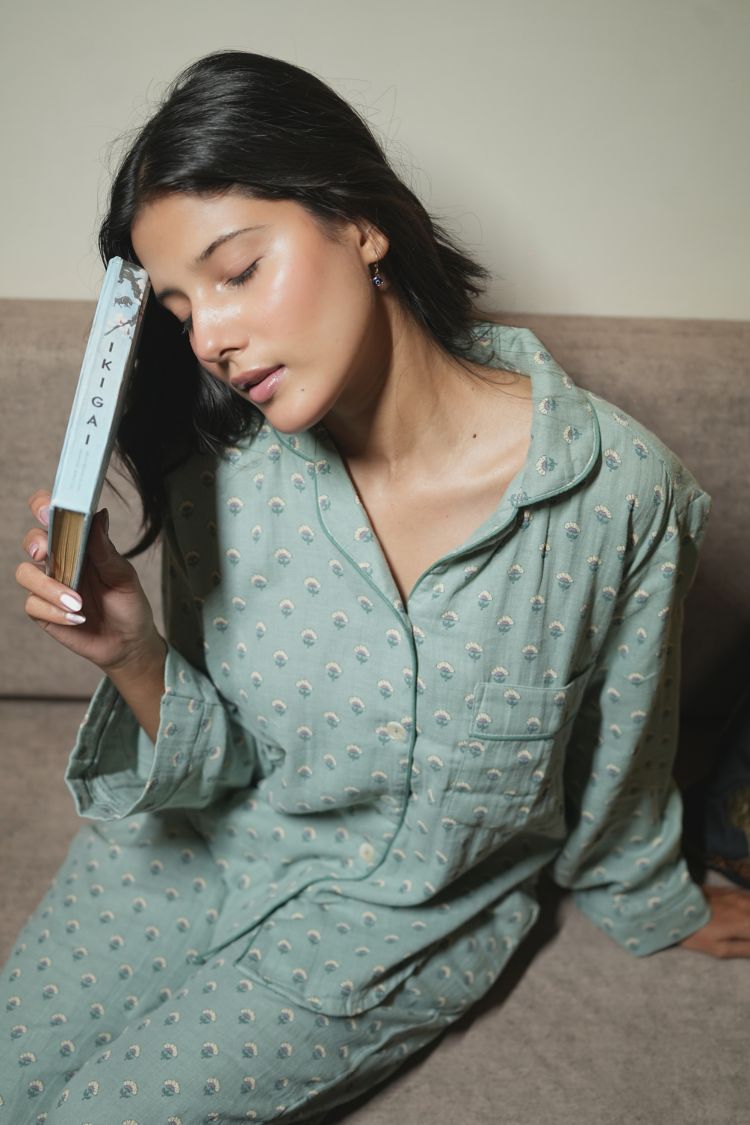 Meadow bloom 100% cotton muslin PJ set