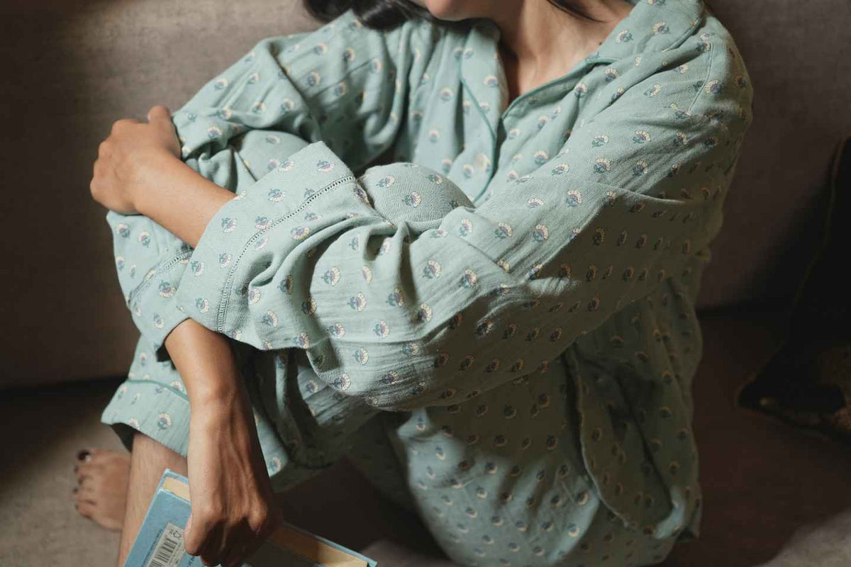 Meadow bloom 100% cotton muslin PJ set