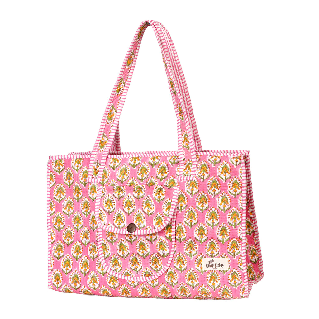 Pink Garden Tote Bag