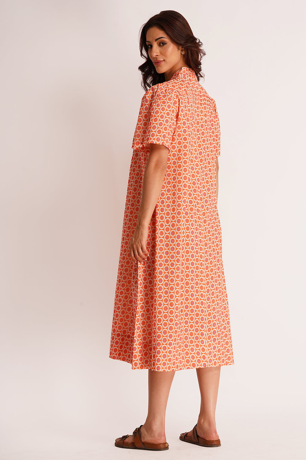 Sun Flower Pintuck Dress