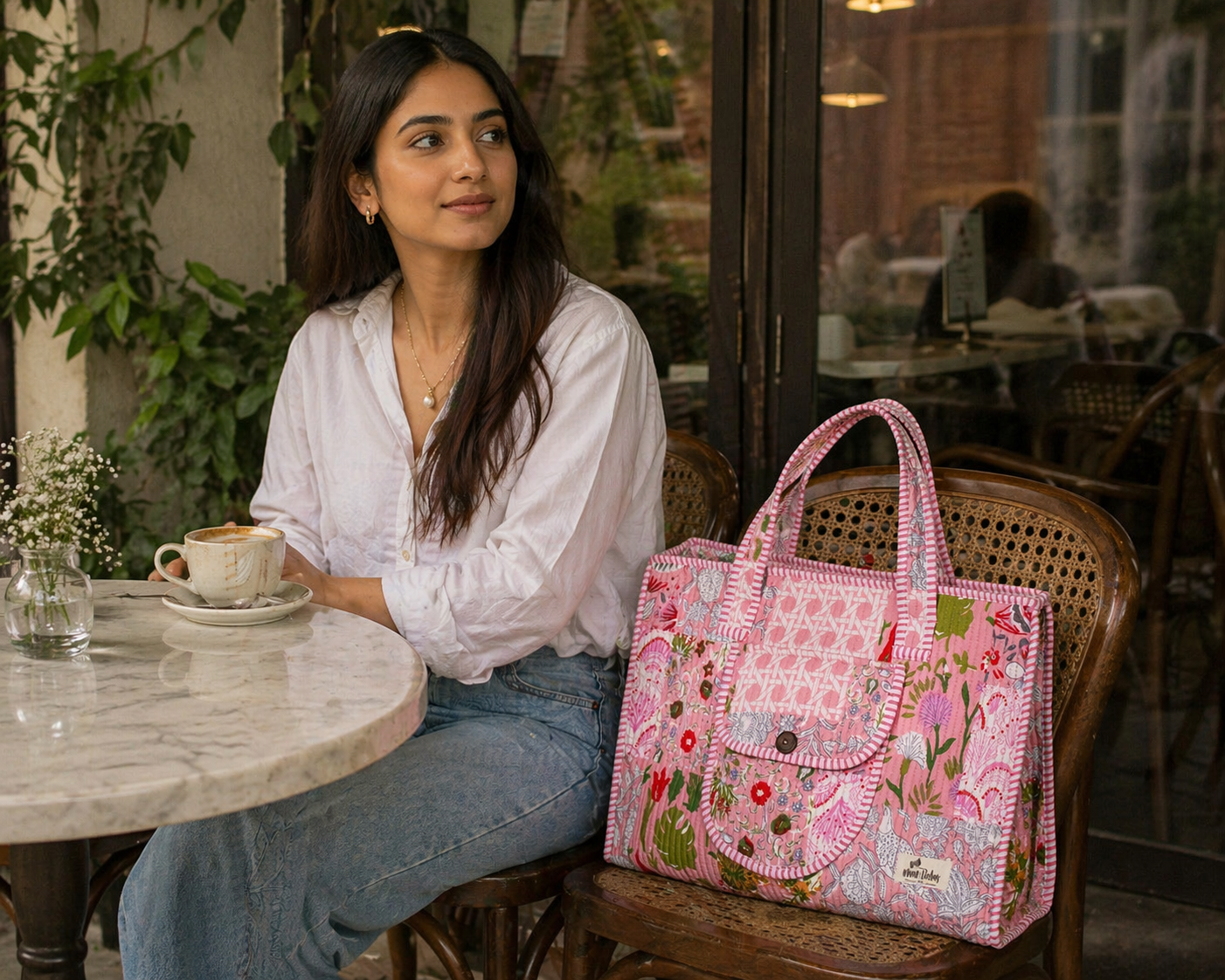 Floral Muse Tote Bag