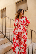 Paint Me Red- Linen Cord-Set