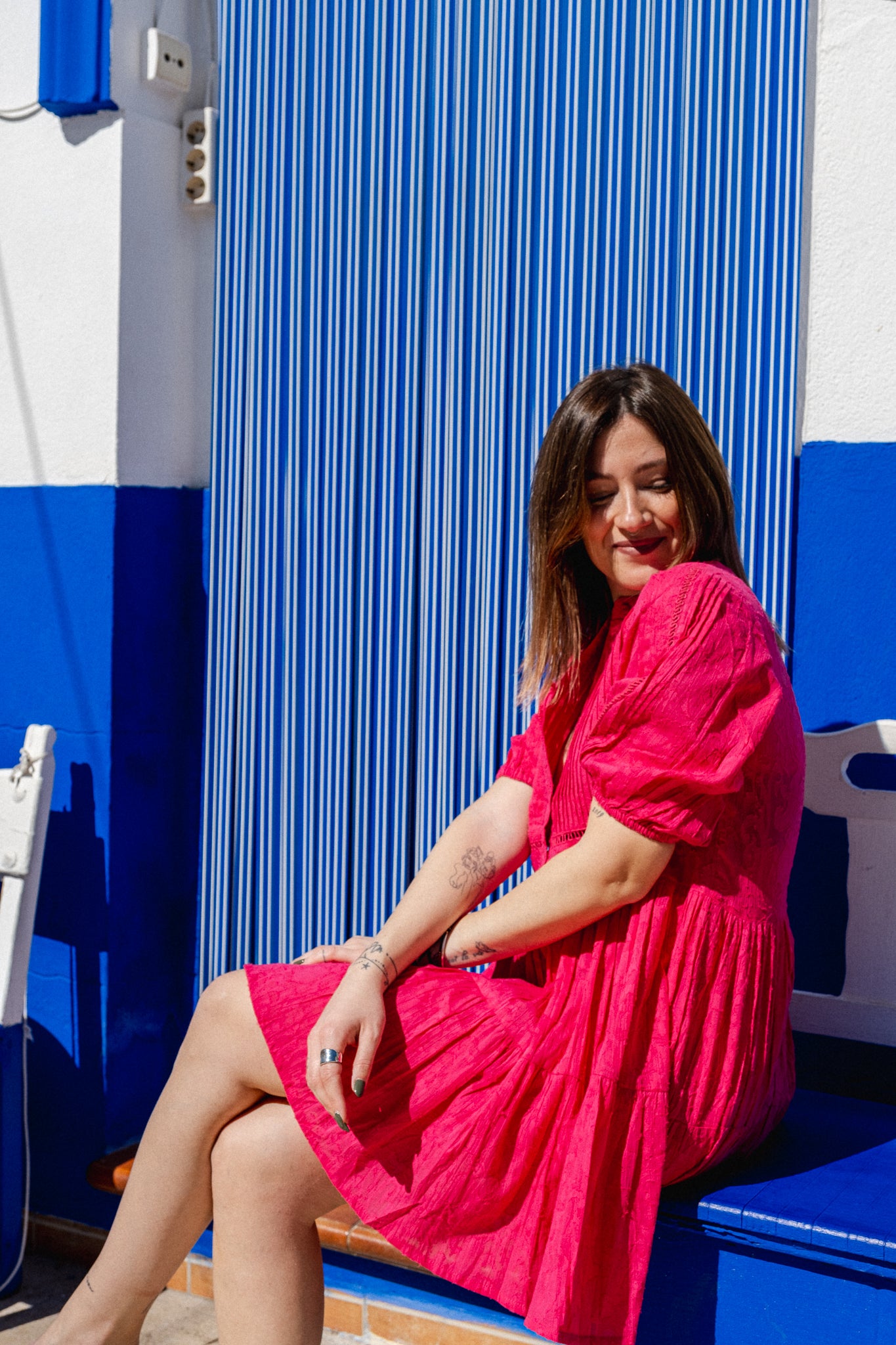Peony Pintuck Tier Dress
