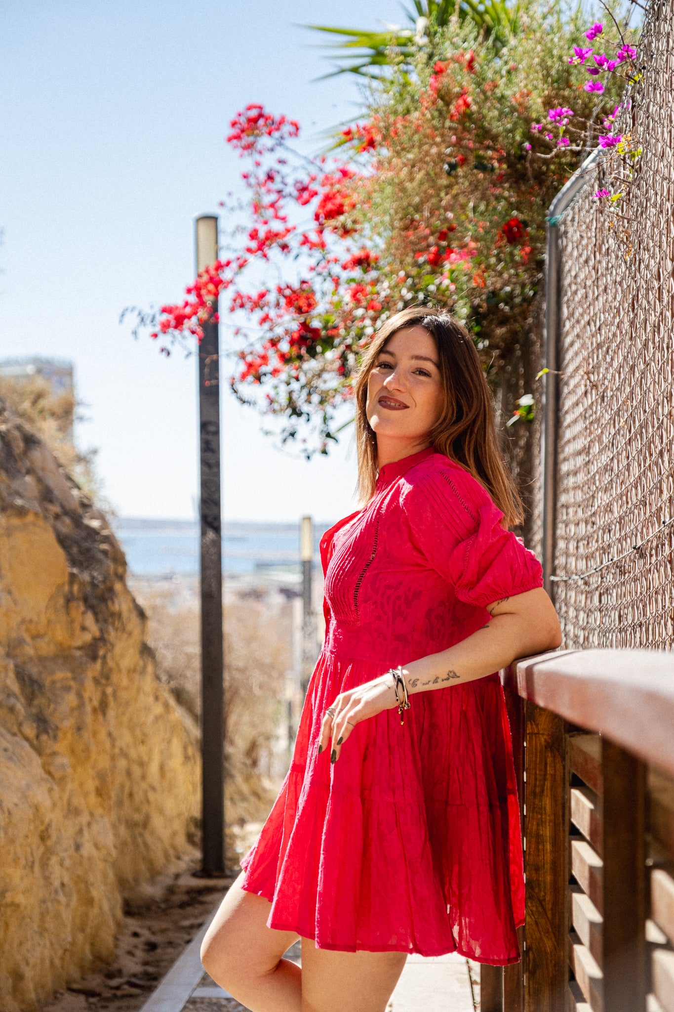 Peony Pintuck Tier Dress