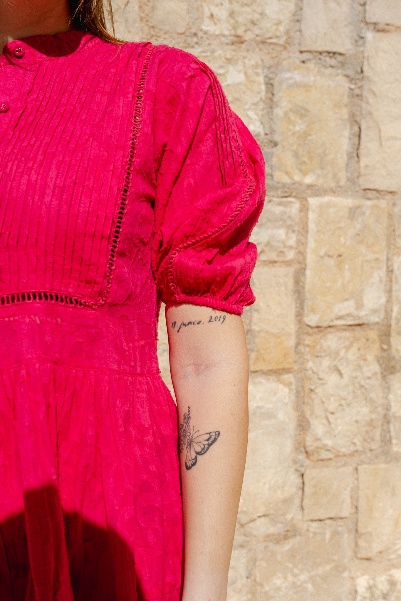 Peony Pintuck Tier Dress