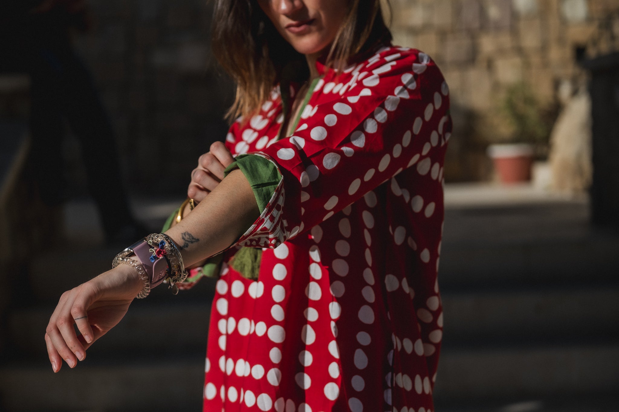 Ruby- Polka Tunic red