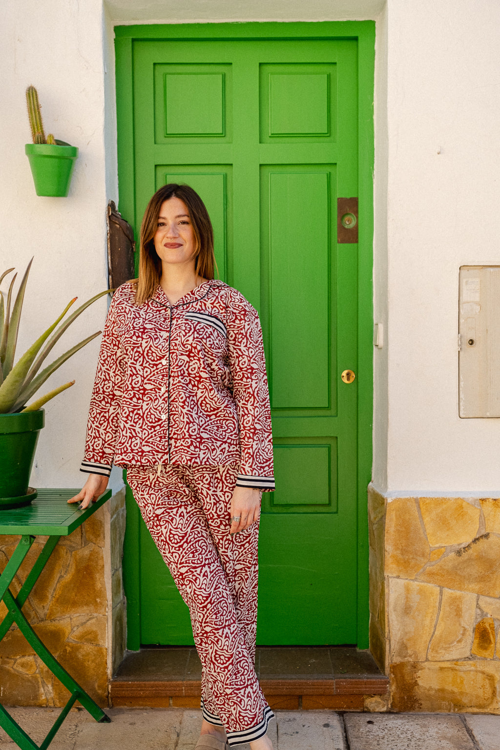 Paisley Print 2-Pcs Pyjama Set