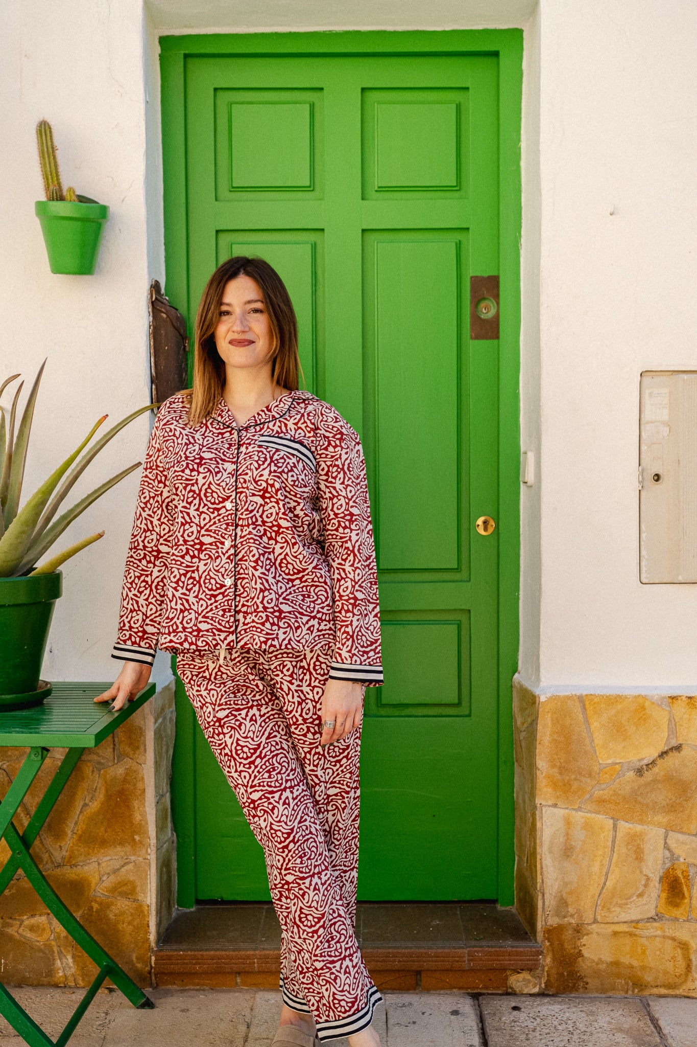 Paisley Print 2-Pcs Pyjama Set