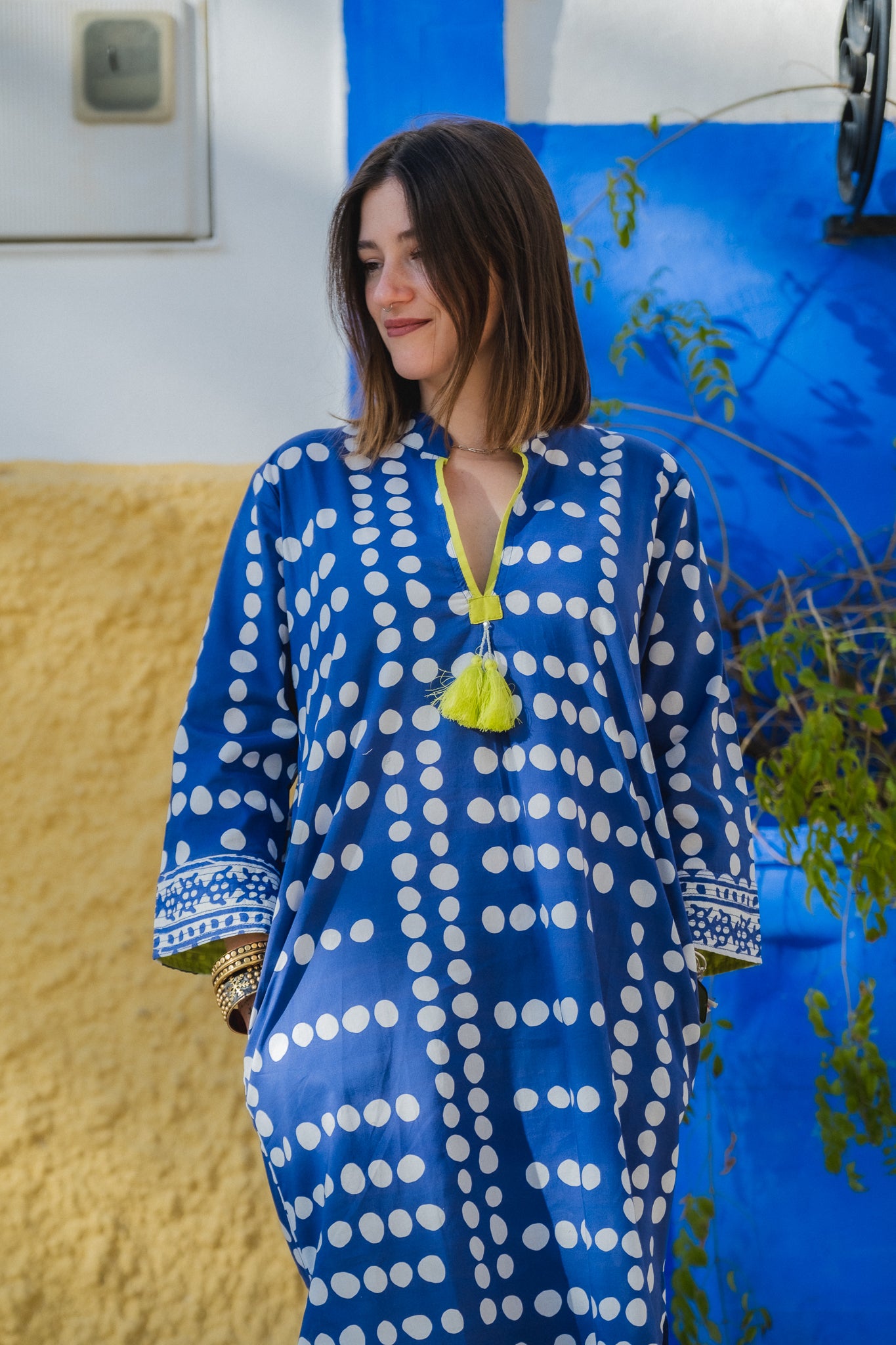Ruby- Polka Tunic blue