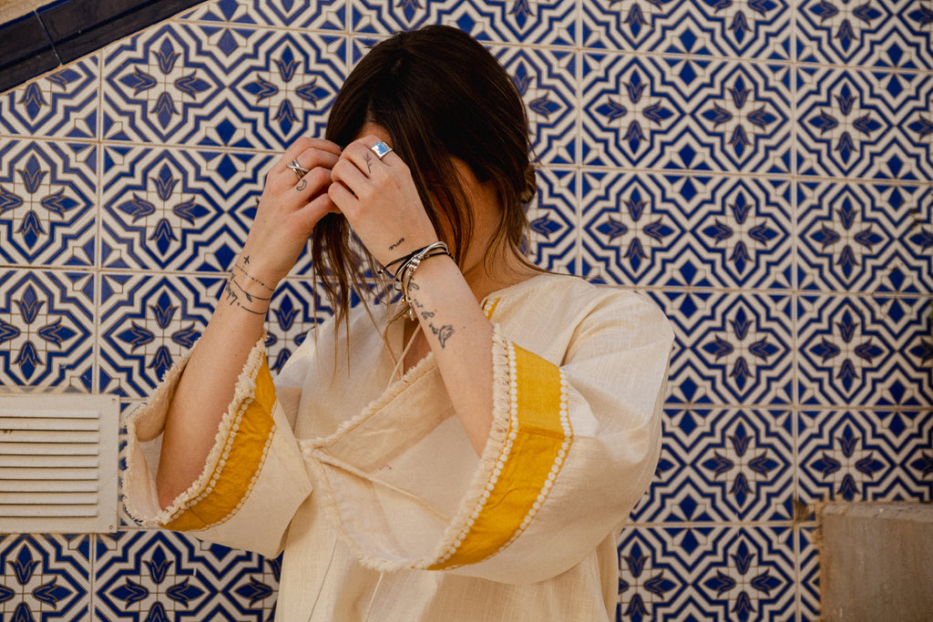 Petal Print Raglan Sleeve Tunic For Women