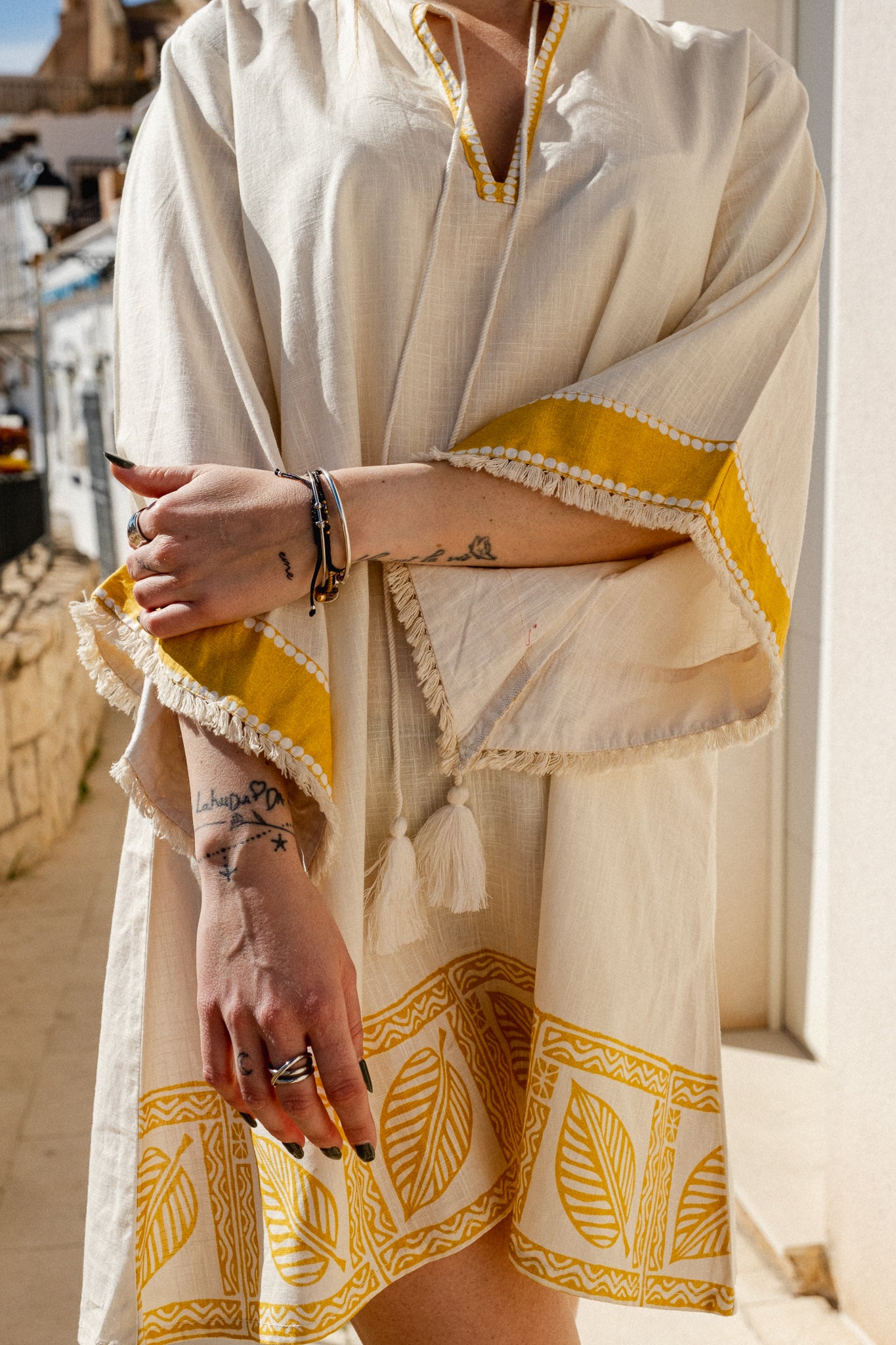 Petal Print Raglan Sleeve Tunic For Women