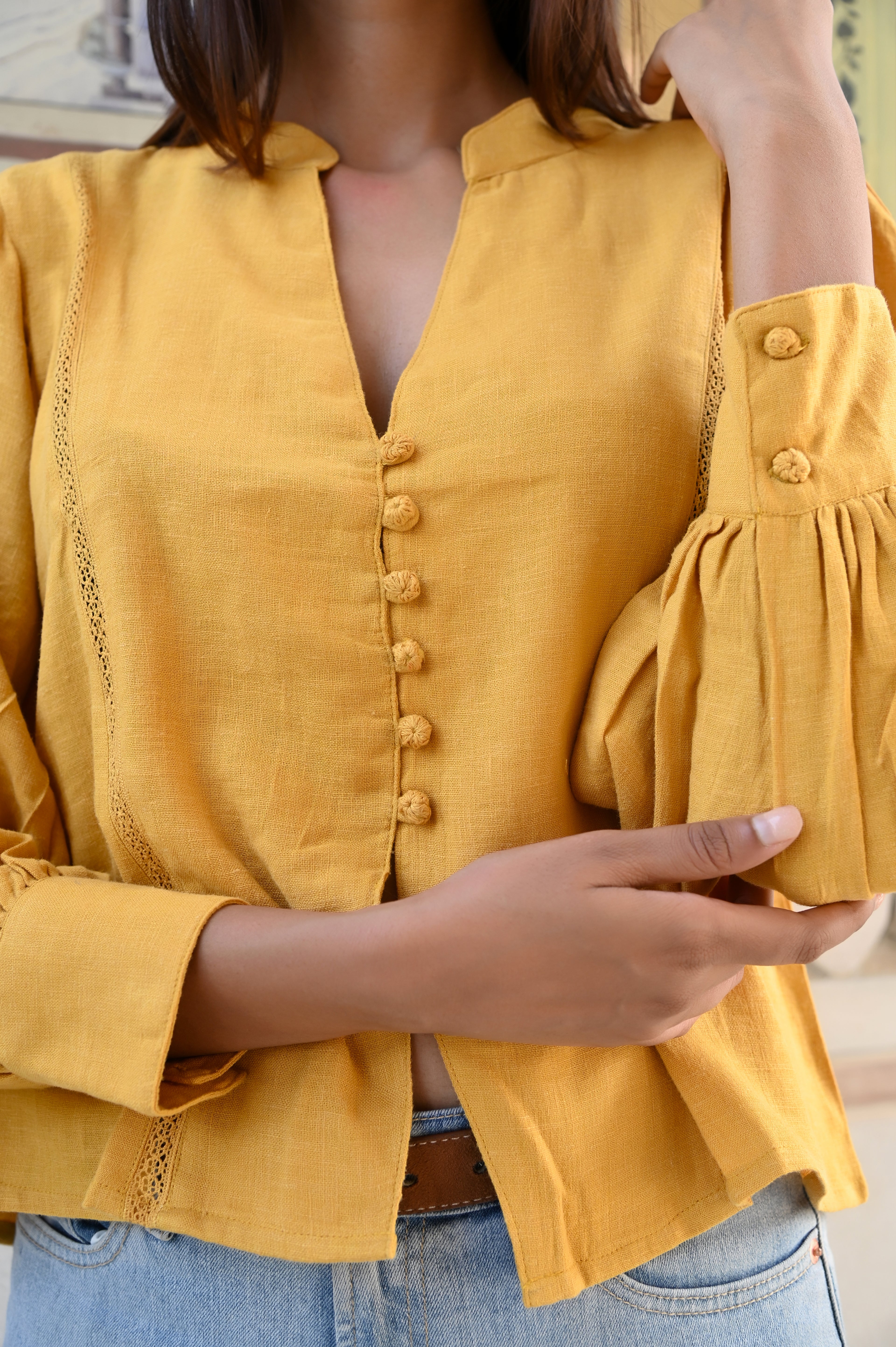 Pumpkin - front button top