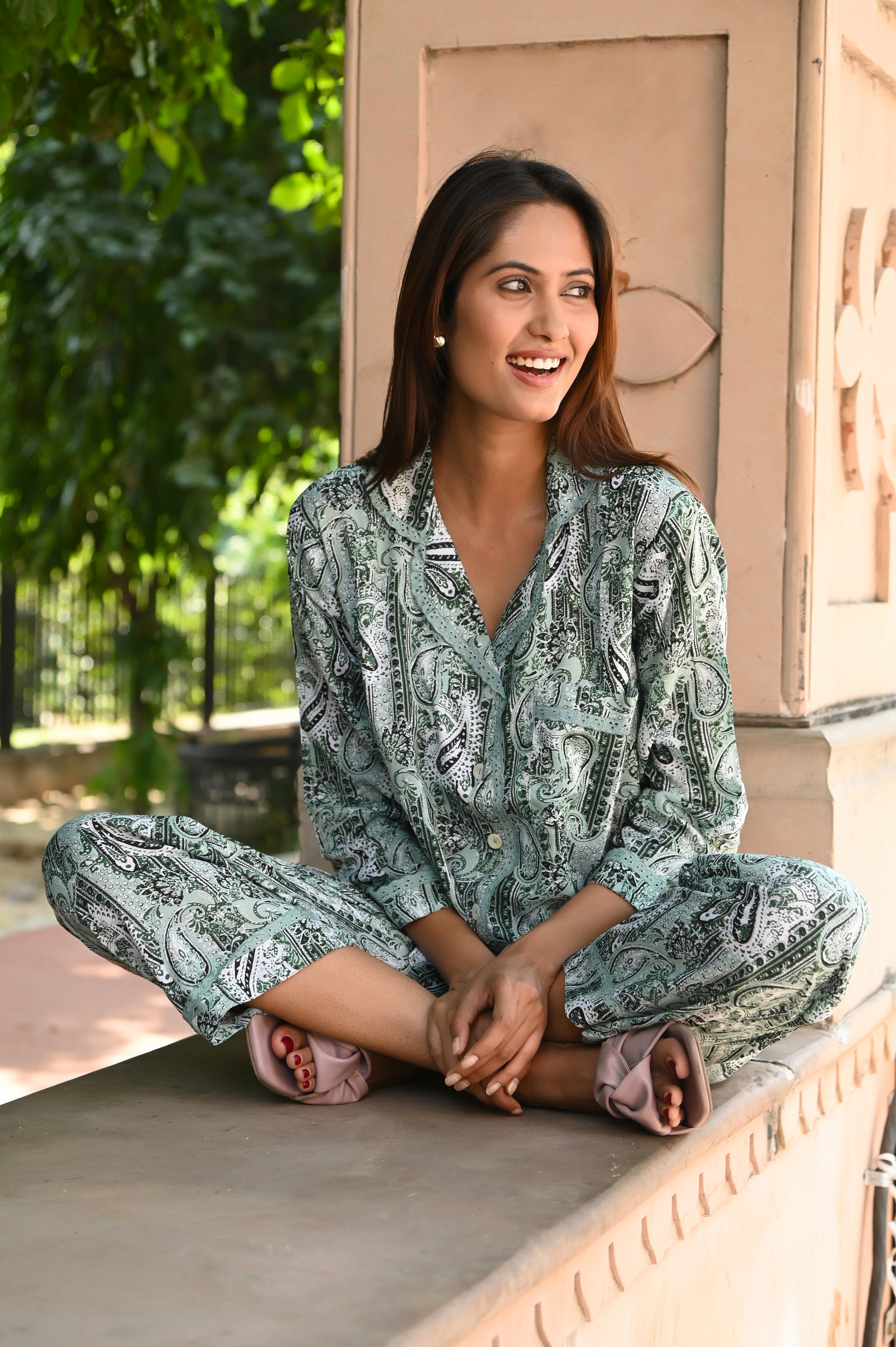 Green Berry- 2piece pyjama set