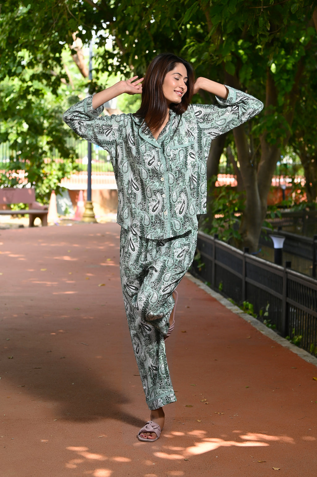 Green Berry- 2piece pyjama set