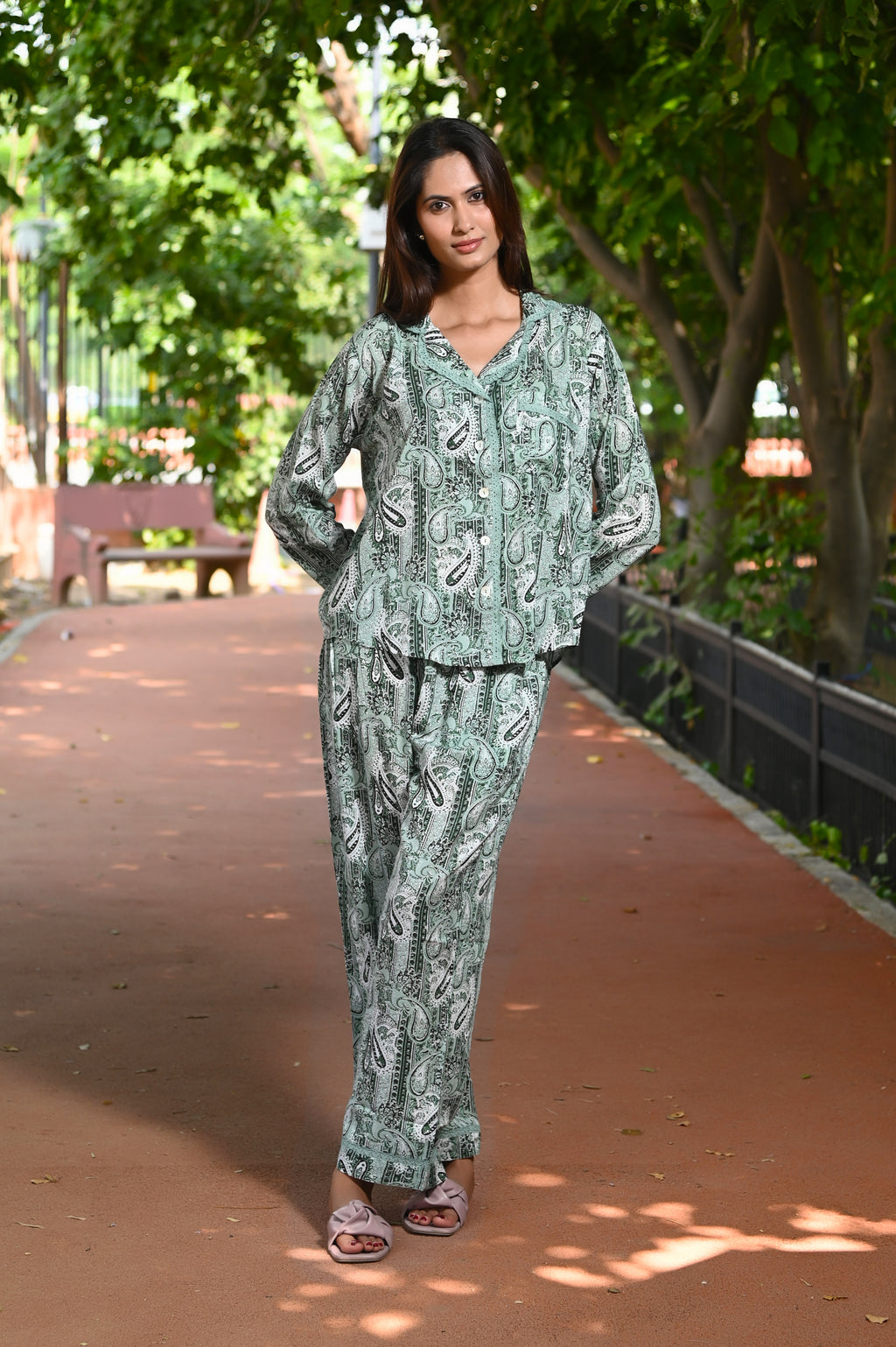 Green Berry- 2piece pyjama set