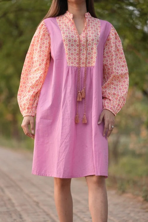 Day Flower Yoke Dress