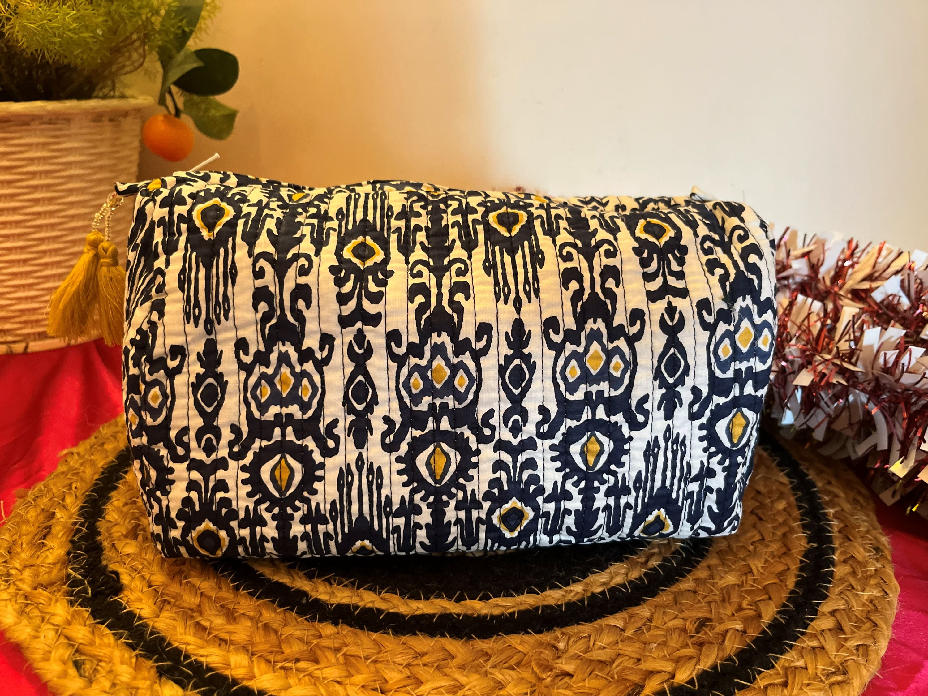 Blue Ikat – Pouches Set of 3