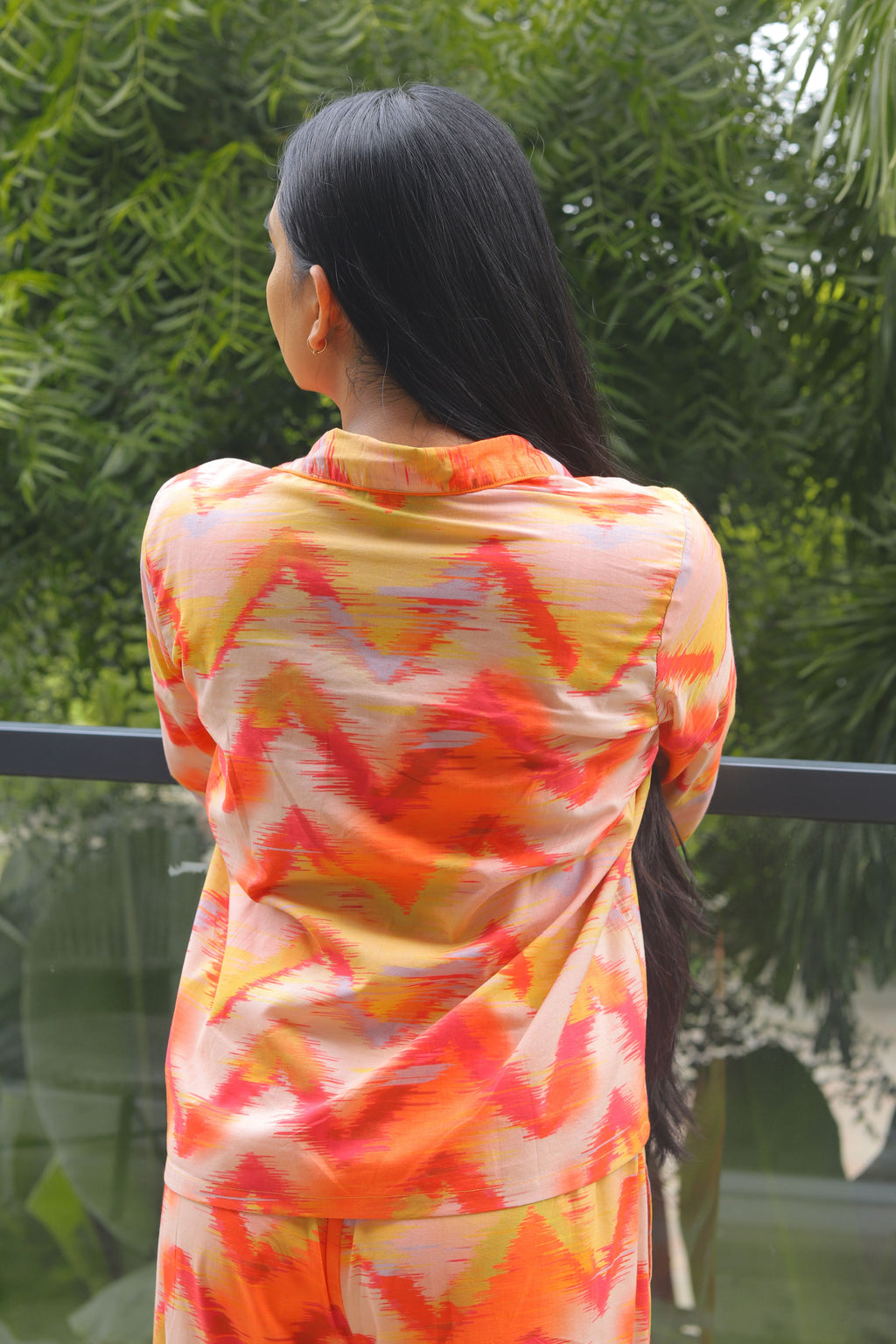 Ikat 2-Pcs Shirt And Pyjama Set
