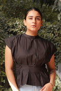 Love Triangle- Pleated Top