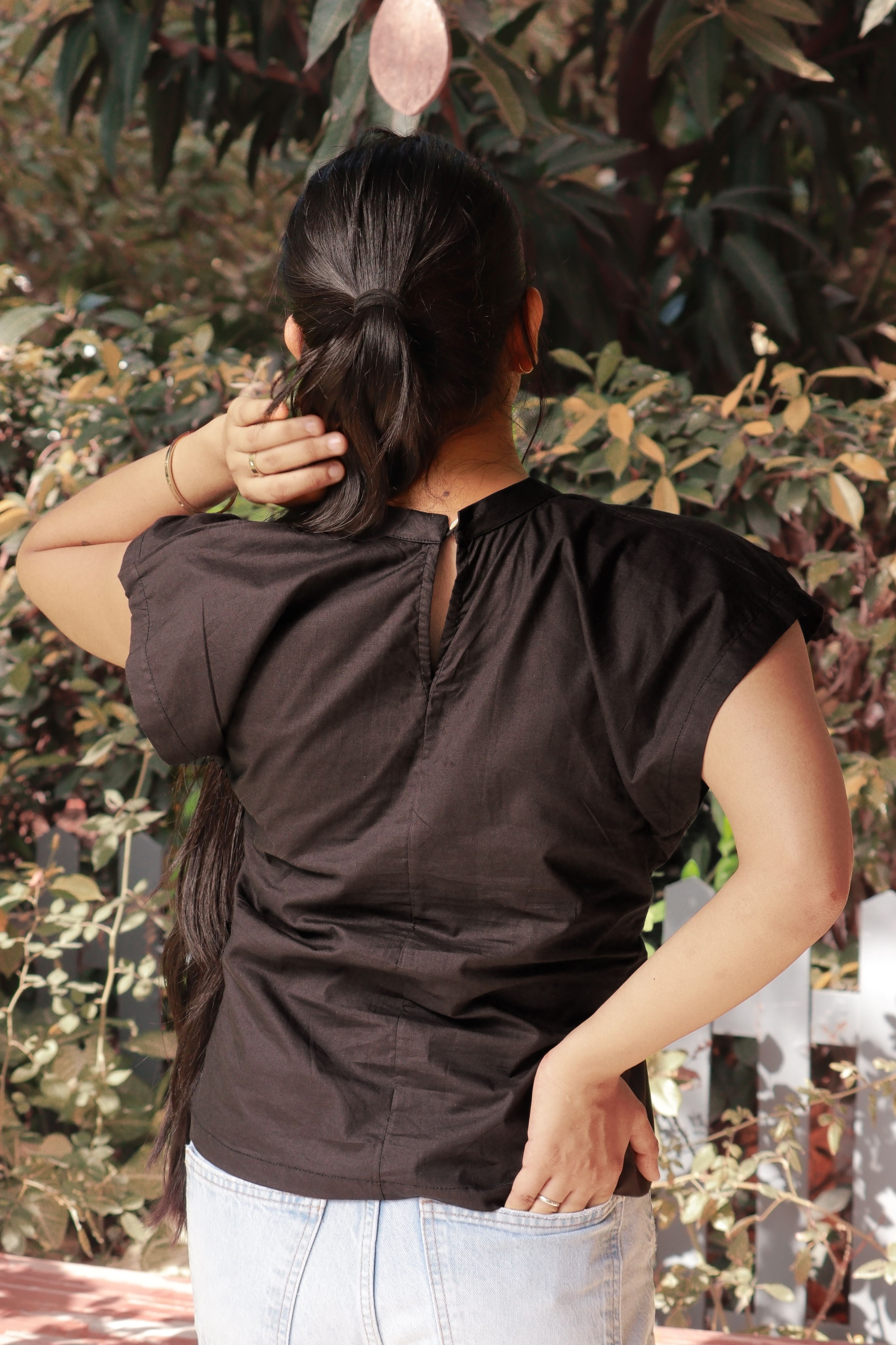 Love Triangle- Pleated Top