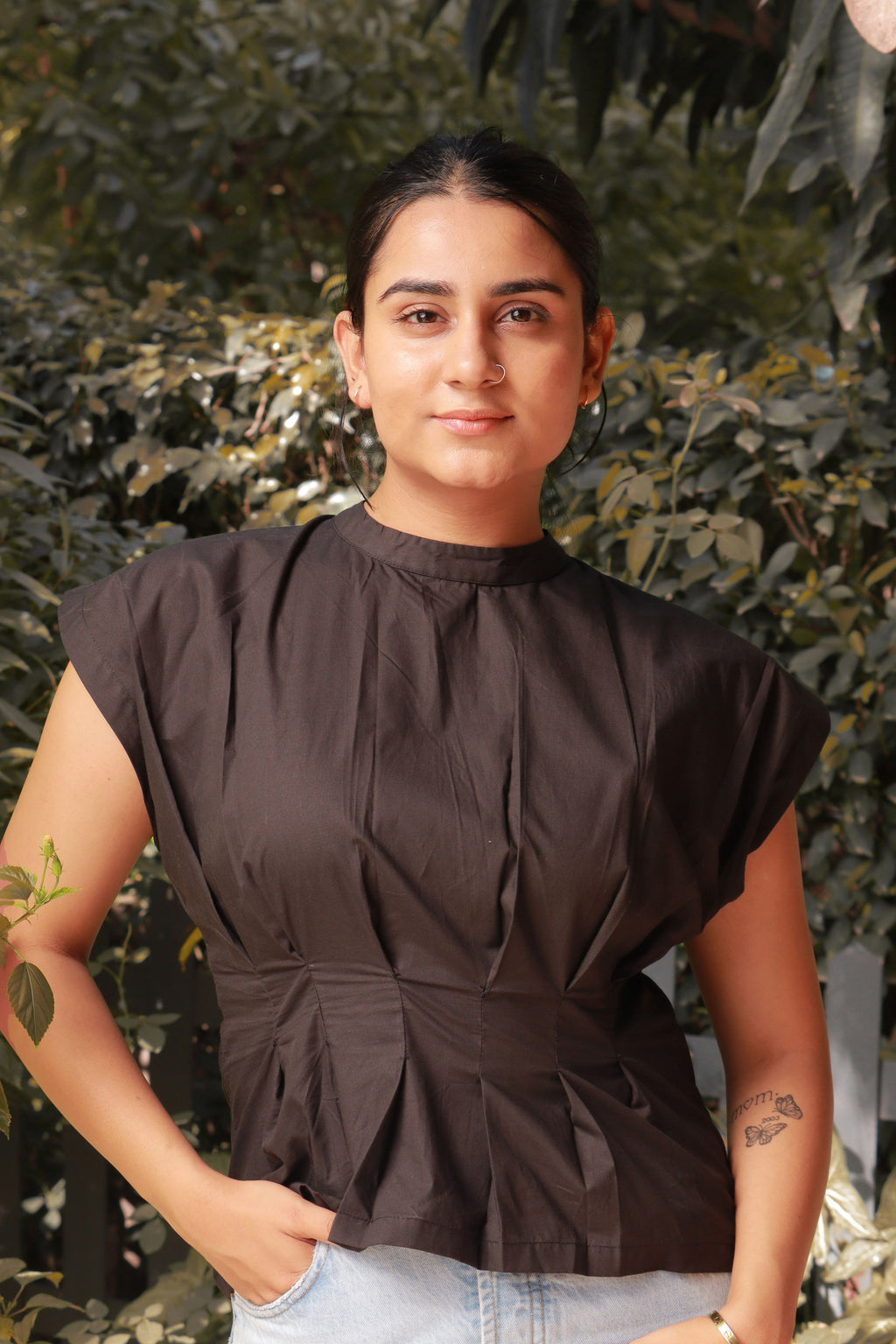 Love Triangle- Pleated Top