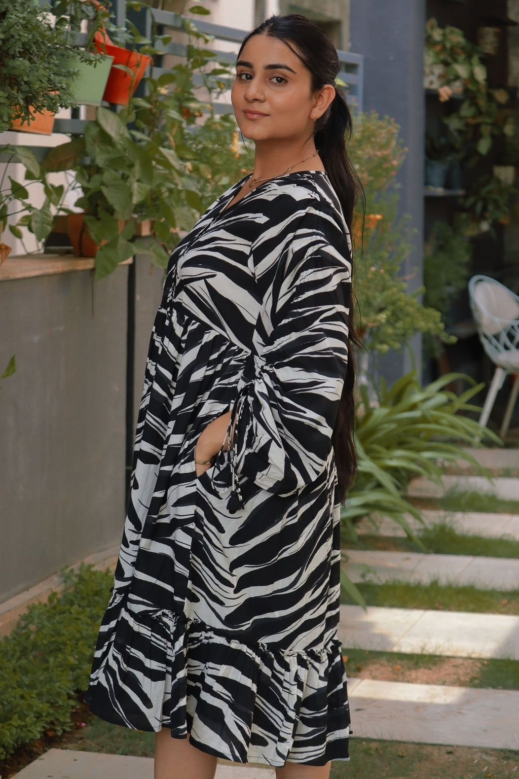 Namah- Tiered Cotton Dress