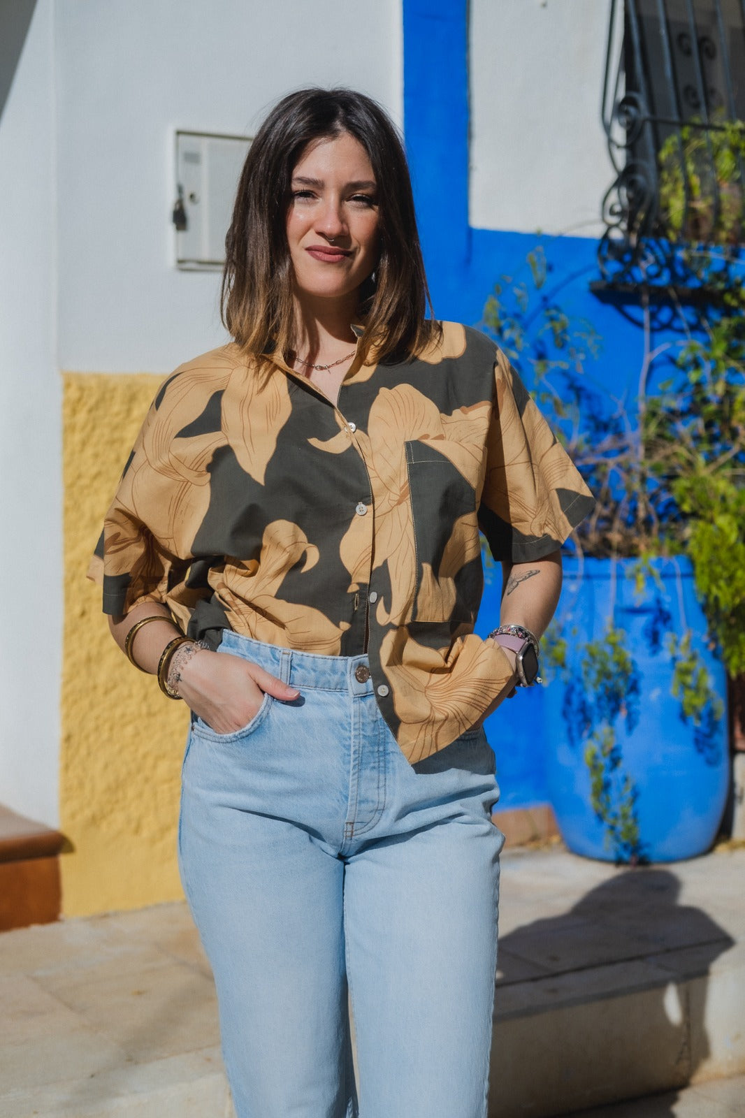 Floral 2-Pcs Shirt And Shorts Set
