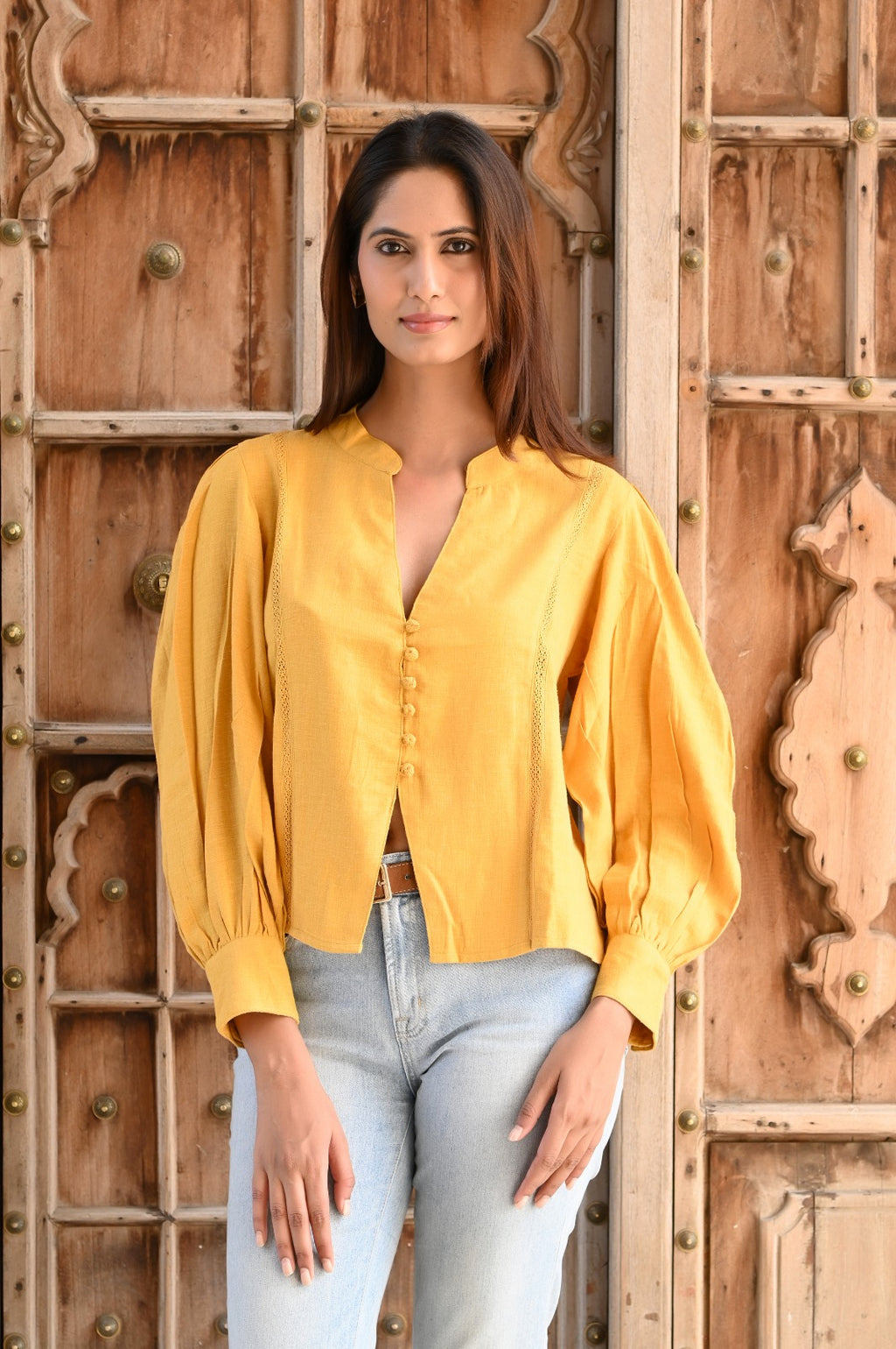 Pumpkin - front button top