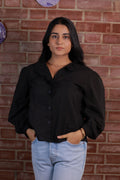 Gaza-Frill Collar Top For Women