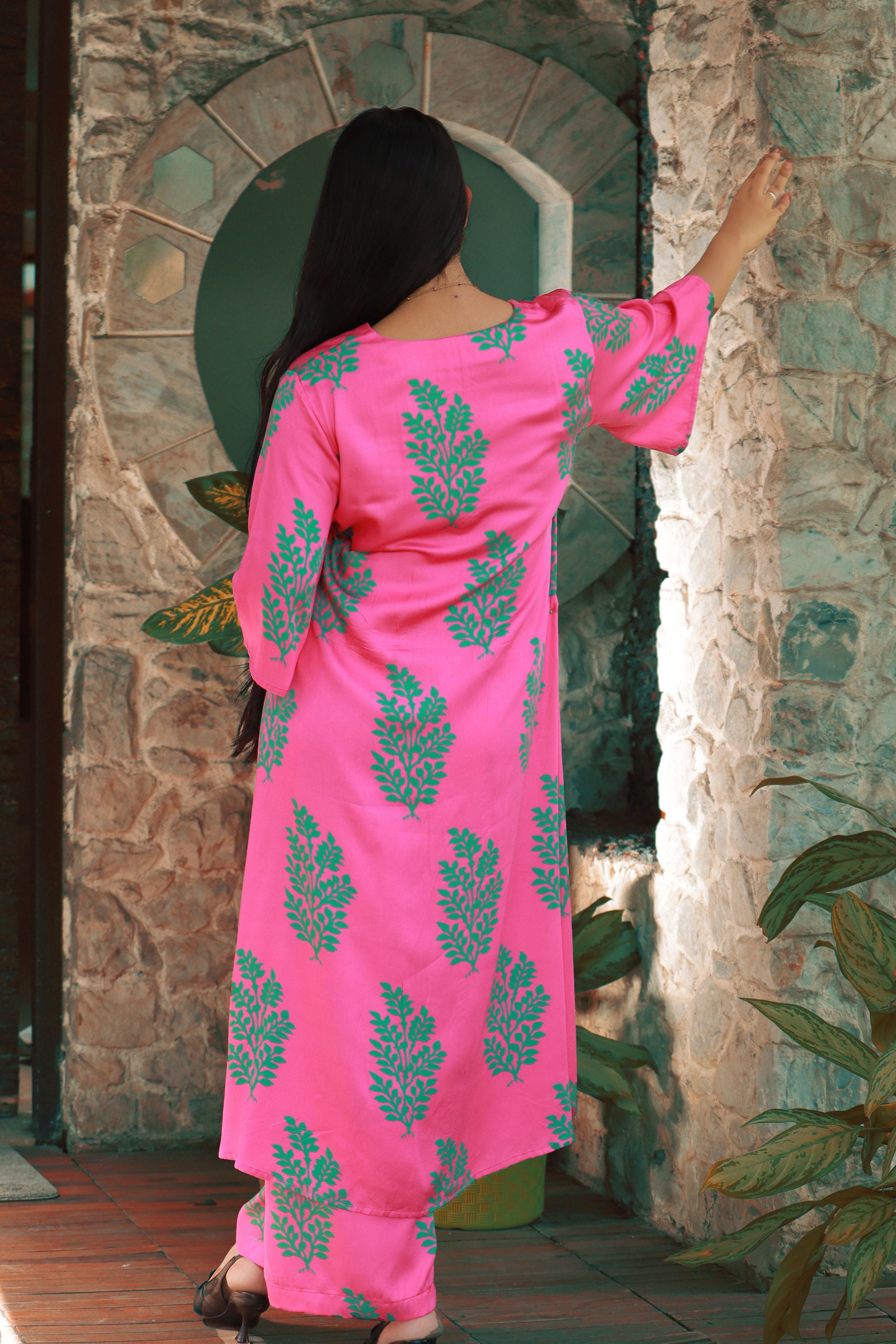 Riva-Front Slit Shirt And Trouser