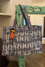 Blue Ikat -Tote Bag - Image 2