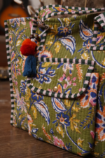 Green Floral -Tote Bag - Image 4