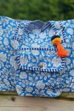 Light Blue Floral -Tote Bag - Image 2