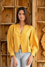 Pumpkin - Front Button Top