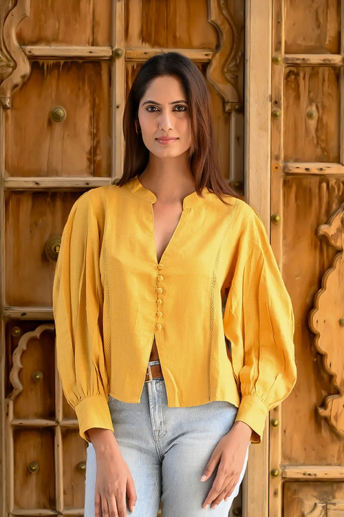 06 Pumpkin - Front Button Top - Image 1