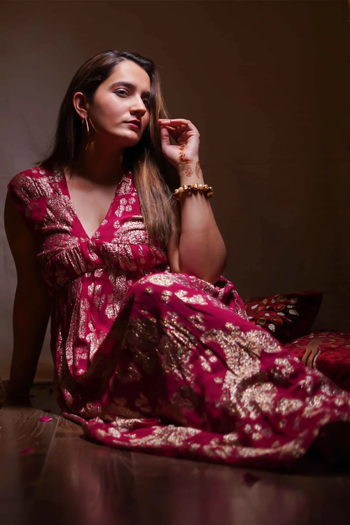 WRI-0018_1701529512481_3fizldy76 Rani Paisley Motif Dress - Image 1