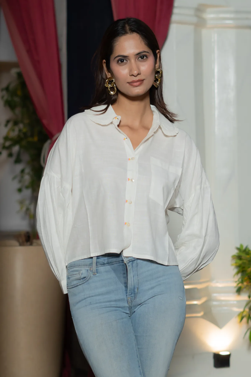 WRI_202_1726818109224_ubfhnvqo Rush Hour-crop Drop Shoulder Shirt - Image 1