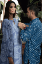 Blue Twirl Midi Dress - Image 3