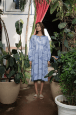 Blue Twirl Midi Dress - Image 2