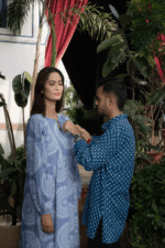 Blue Twirl Midi Dress - Image 7