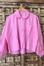 Rush Hour-crop Drop Shoulder Shirt - Image 4