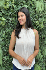 Peace-Halter Neck Embellished Top - Image 4