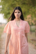 Sun Flower Pintuck Dress